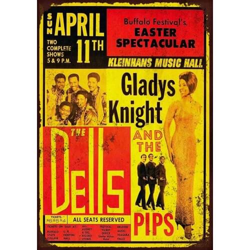 Gladys Knight 8x12 Inch Metal Tin Sign Wall Decor Garage Kitchen Dining Room Decor Sign