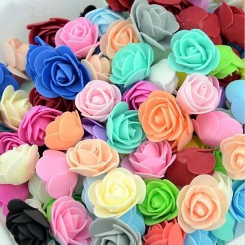 Artificial Flowers 30mm Flores Artificiales 50pcs Home Decor Wedding Party Baby Shower Boy Girl Fake Flower Birthday Decoration