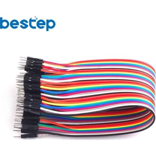 40PCS in Row Dupont Cable 21.5 cm 2.54mm 1Pin 1P-1P Male to Male Jumper Wire