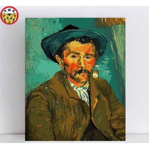 Painting by numbers art paint by number Van Gogh self-portrait celebrity abstract star founder