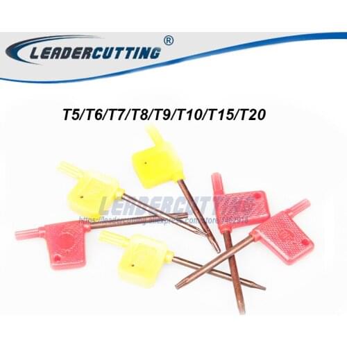 Wrench T5,T6,T7,T8,T9,T10,T15,T20 CNC Tool Holder Milling Cutter Wrench,Flag torx Spare parts for Lathe Tool
