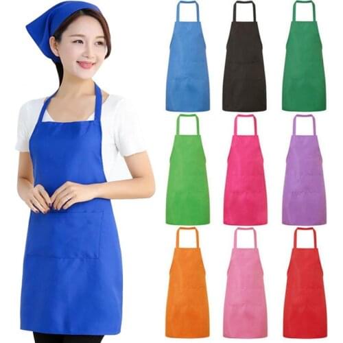 Kitchen Apron Unisex Waterproof Chefs Butcher Cooking Baking BBQ Catering Waiter Apron Adjustable Bib Apron Dress Dropshipping
