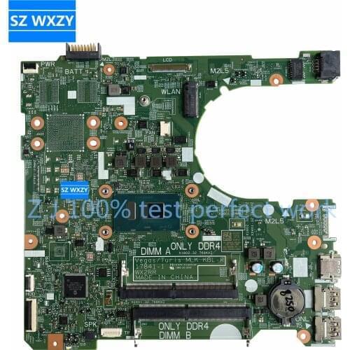 For Dell Inspiron 3576 3578 Laptop Motherboard 0CWVV3 CWVV3 With SR3LB i5-8250U CPU DDR4 17841-1 WX2RR 100% Tested Fast Ship