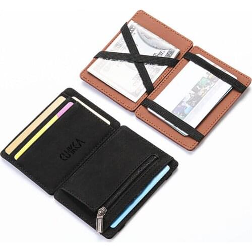 Fashion Men Slim Wallet Male Ultra thin Short Men Magic Wallet Money Cash Card Holder Purse