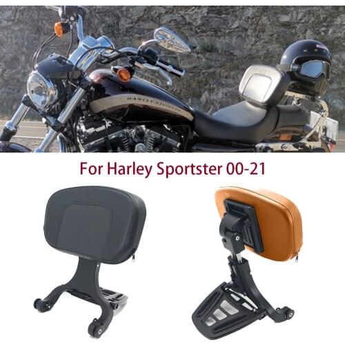 Motorcycle Multi Purpose Driver & Passenger Backrest For Harley Sportster XL Iron 883 1200 Roadster Seventy-Two 2000-2021