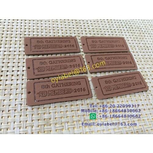 Custom made high quality Jeans leather label / simulation patch /pu patch/main label/leather label