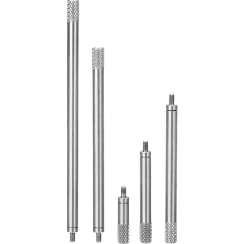 5pcs HSS Indicator Dial Rod High Strength Dial Digital Indicator Extension Stem Rod Set M2.5 20 40 60 80 100mm