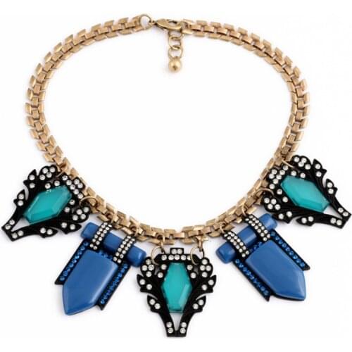 Bulk Price Vintage Design Five Geometric Shape Glitzy Necklace Set Online Jewellery