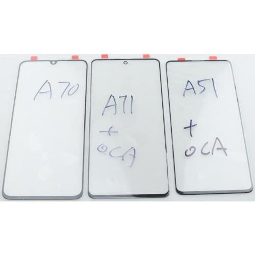 Front Glass with OCA Film For Samsung Galaxy A21 A21S A11 A31 A50S A10S S20FE M21 M31 A01 Touch Outer Screen Glass Lens Cover