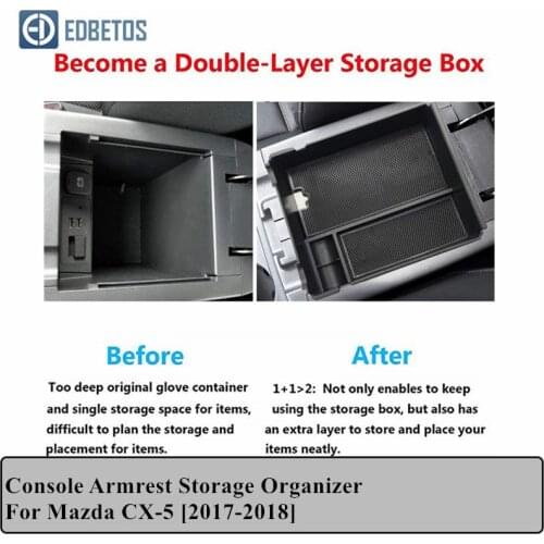 For Mazda CX5 2017 2018 Console Armrest Storage Organizer For Mazda CX 5 Center Conosle Organizer Tray For Mazda CX-5 Accessorie