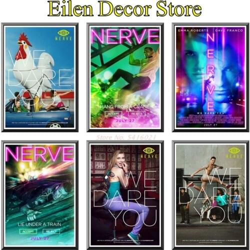 Nerve Movie Poster Posters & Prints Home Decoration Wall Poster Decal Art Print Vintage Retro Poster For Home & Living 42X30cm