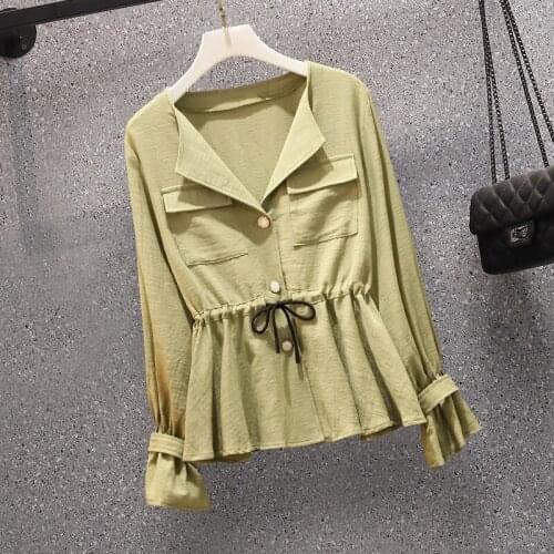 Зеленые блузки Qingerant China At AliExpress
