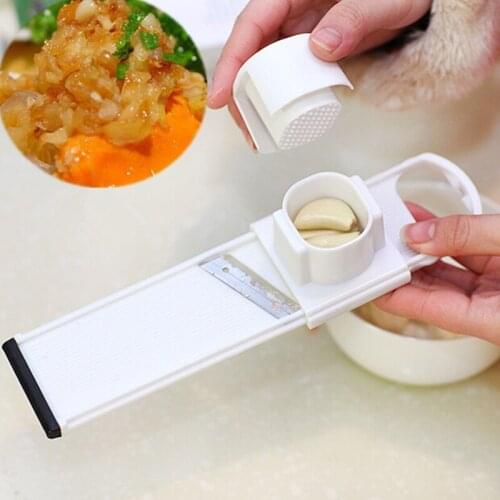 New 2 in 1 Function Ginger Garlic Slicer Cutter Shredder Kitchen accessories Garlic Presses Grinding Grater Mashed garlic tools