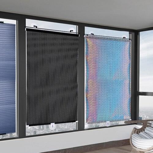 Portable Retractable PVC Sun Shade Curtain Window Glass Sunscreen Roller Blind for Office Kitchen Bedroom Shading Membrane