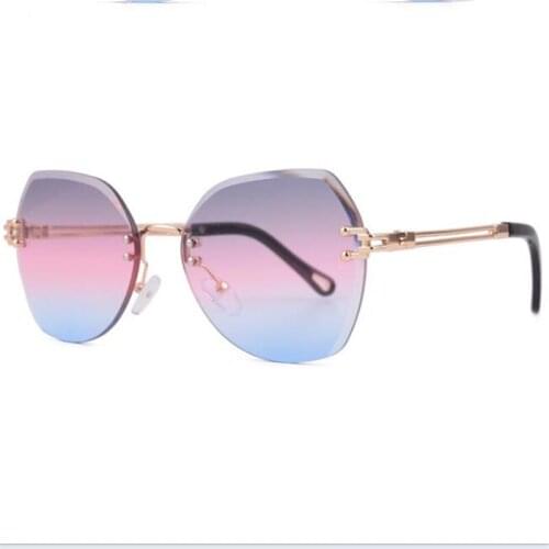 KAPELUS sunglasses Frameless Gradient Ocean Sunglasses Diamond-cut sunglasses Womens Butterfly Sunglasses 18064