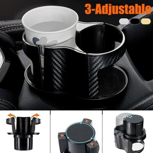 Universal Rotatable Adjust Car Center Console Double Drink Holder Water Cup Holder for Car SUV Truck Pickup Accessories
