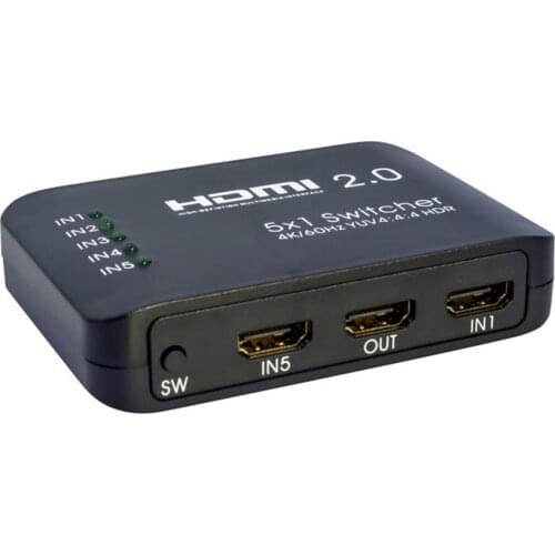 Low Consumption HDMI-compatible 2.0 5x1 High-definition Video Switcher Supports 4K 60Hz