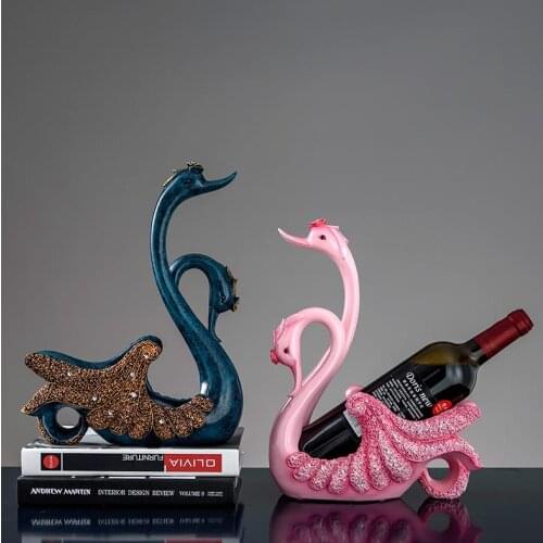 Swan Wine Rack Decoration Modern Minimalist Home Living Room Dining Room Wine Cabinet Creative Decoration Wedding Wine Holders
