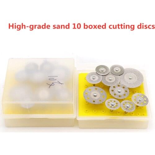 10pcs boxed diamond small slice electric grinder accessories emery grinding glass jade cutting and polishing saw blade