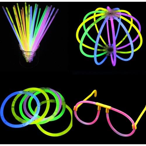 100 Pcs / Lot Event & Party Supplies Disposable DIY Neon Stick Luminous Stick Special wholesale (Random Color)