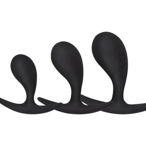 3 Pcs/Set Masturbation ButtPlug Anal Plug Dildo Extend Silicone Pull Bead Erotic Dilator G-Spot Stimulation Sex Couples Supplies