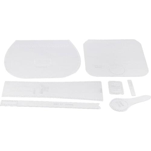 7 Pieces Leathercraft Acrylic Pattern Stencil Templates For Shoulder Bag Handbag Making