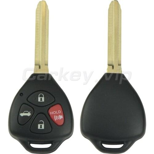 Remotekey car remote key GQ4-29T 4 button 315 Mhz with G chip TOY43 blade for Toyota Corolla 2010 2011 2012