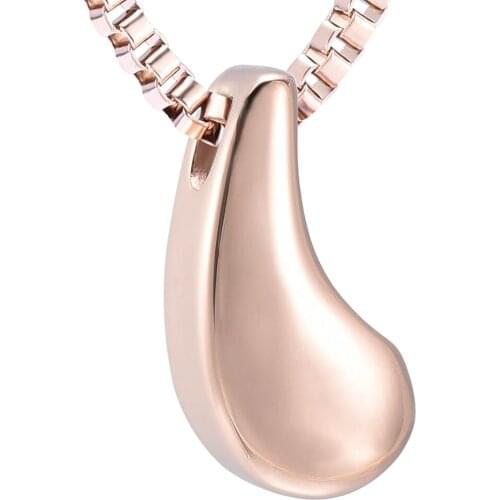 Teardrop Stainless Steel Cremation Urn Necklace Keepsake Urns Pendant Pet Ashes Jewelry Engraved Jewelry - 23" long