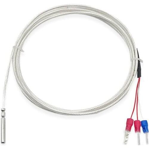 2 PCS Precision A-Level 3-wire PT100 Sensor Probe Stainless Steel RTD PT100 Temperature Meter Transmitter Wire Water-proof