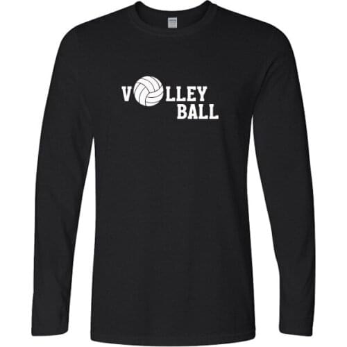 Volleyball Player T Shirt Men Spring Autumn Long Sleeve Cotton T-shirt Hip Hop Sporting Tops Streetwear Camisetas