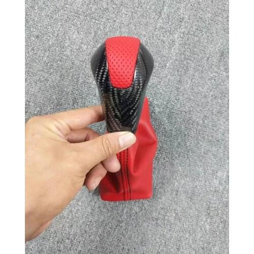 For Hyundai Tucson Carbon Fiber Shifting Panel Gear Kohb Leather Cover