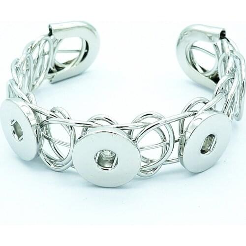 Fashion Charming snap bracelet bangle fit 18MM snap buttons jewelry wholesale SG0172