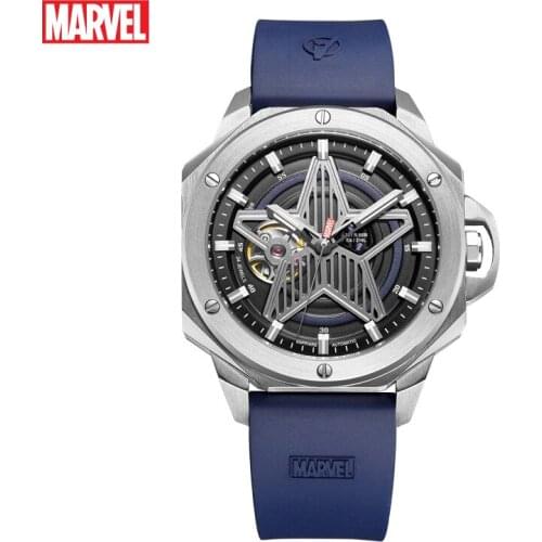 Disney Marvel Official Men Casual Fashion Automatic Wriswatches Captain America Steel Case Sapphire Crystal New Mechanical Clock