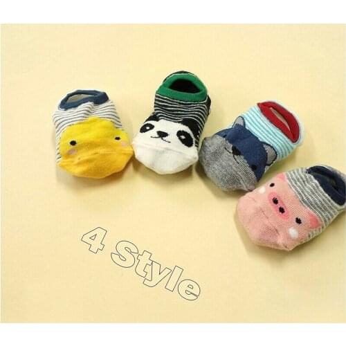 4Pair/Lot Baby Children Kids Socks Suitable For 0-4Year Infant Newborn Socks 100% Cotton Animal Patterns Boys Girls Ship Socks
