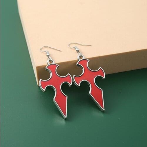 New Sword Art Online Dangle Earring Anime Alloy Earrings Handmade Jewelry Epoxy Fish Hook Earring Gifts Men and Women