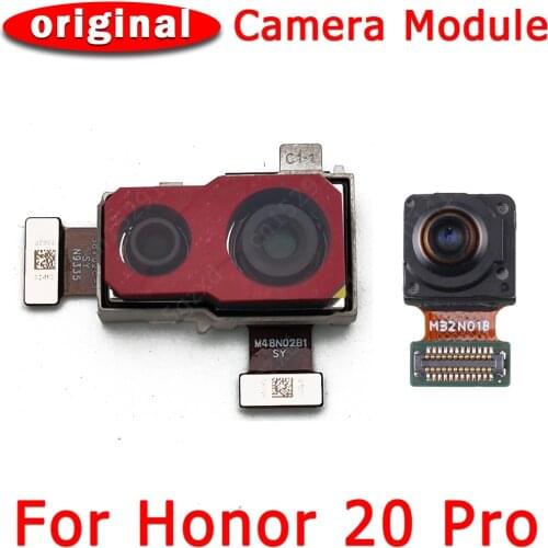 Original Front and Rear Back Camera For Huawei Honor 20 Pro Main Facing Frontal Camera Module Flex Cable Replacement Spare Parts