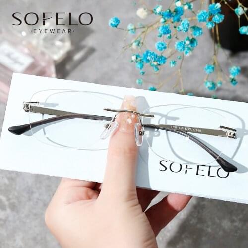 Rimless Oval Prescription Eyeglasses Frame Ladies Fashion Myopia Optical Glasses Frame Female Clear Spectacles Frame For Women