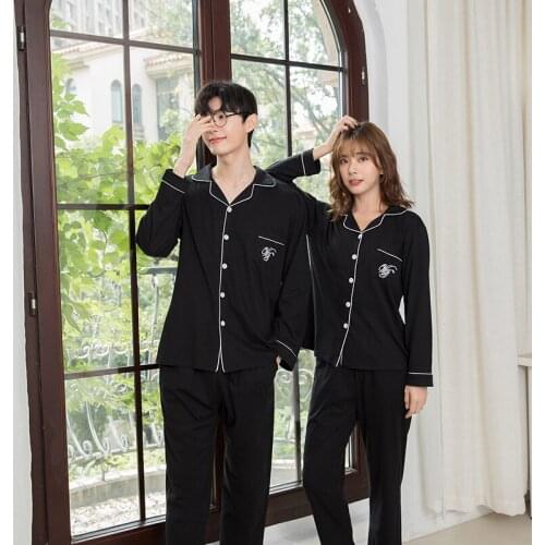 Para Hombre Y Mujer, Ropa De Casa, Ropa De Dormir Fina Informal Pijama De Manga Larga Para Mujer