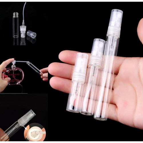 Hot 5pcs 3/5/10ml Portable Glass Perfume Bottles Mini Empty Perfume Glass Spray bottles Empty Cosmetic Container For Travel