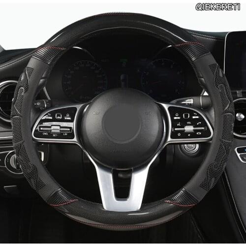 QIEKERETI Microfiber Leather Car Steering Wheel Cover For Mercedess Benzs Smart Fortwo 450