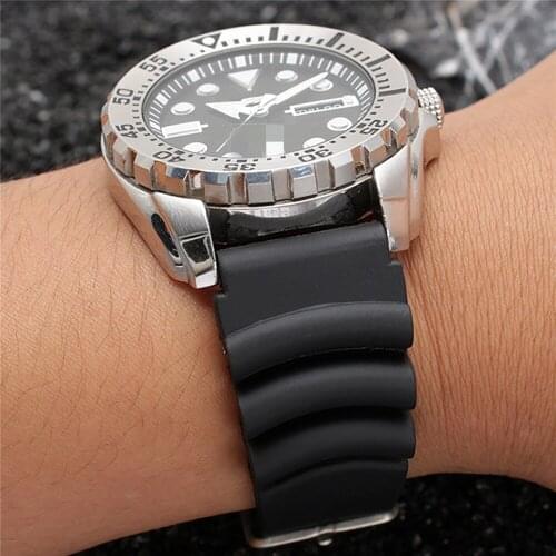 For Water Ghost Abalone SBDC033 small MM Silicone Watch Strap Wrist Band 20 22mm Spare Parts