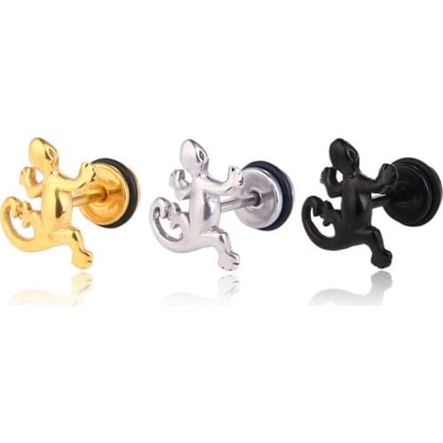 Scorpion House lizard Stainless steel Earrings For Women Men Fashion Hip Hop Stud Ear Jewelry Party Gifts Dropshipping