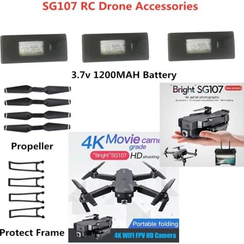 SG107 SG-107 RC Drone Parts 3.7V 1200Mah Battery Propeller SG107 RC Drone Accessories SG107 Battery SG107 Blades Protect Frame