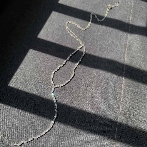 UMGODLY Fashion Necklace Silver Color Festival Dainty Adjustable Long Necklace for Women Wedding Dinner Party Luxury Jewelry