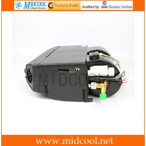 Universal A/C Add-On Under Dash Evaporator Assembly Unit Air Conditioner Heater 12V/24V Mini Bus Truck Van Street Red Rod