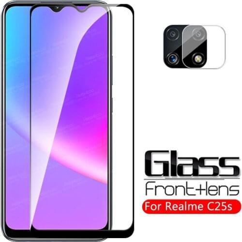 For Realme C25s Glass Camera Tempered Protective Glass Realme C25 S Realmi C 25 s 25s Screen Protector Armor 9D Cover Phone Film