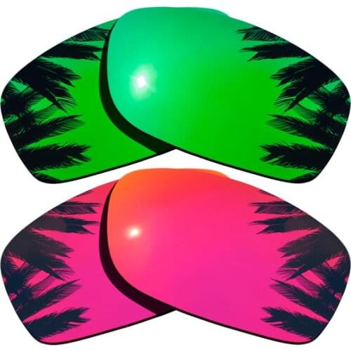 Green Mirrored & Midnight Sun Mirrored Polarized Replacement Lenses for Fives Squared Frame 100% UVA & UVB