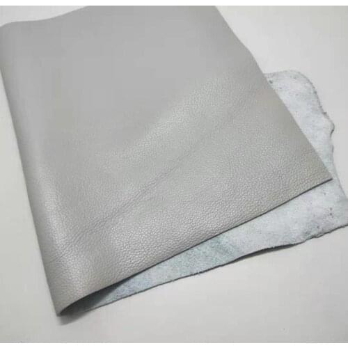 1.7MM First Layer Light Gray Cowhide Leather Material Sofa Seat Bedside Soft Bag Car Goor Manual DIY Genuine Leather Fabric