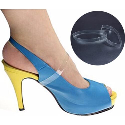 2 Pairs Clear Invisible High Heels Loose Shoe Straps Platform Wedge Pumps Insole Dancing