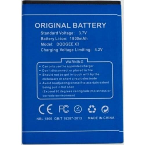 1800mAh Battery for Doogee x3/x3 pro/x3pro Batteries + track code